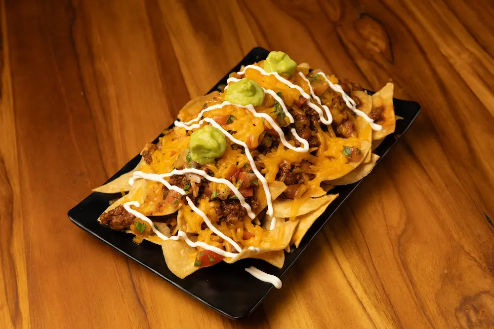 Nachos con guacamole
